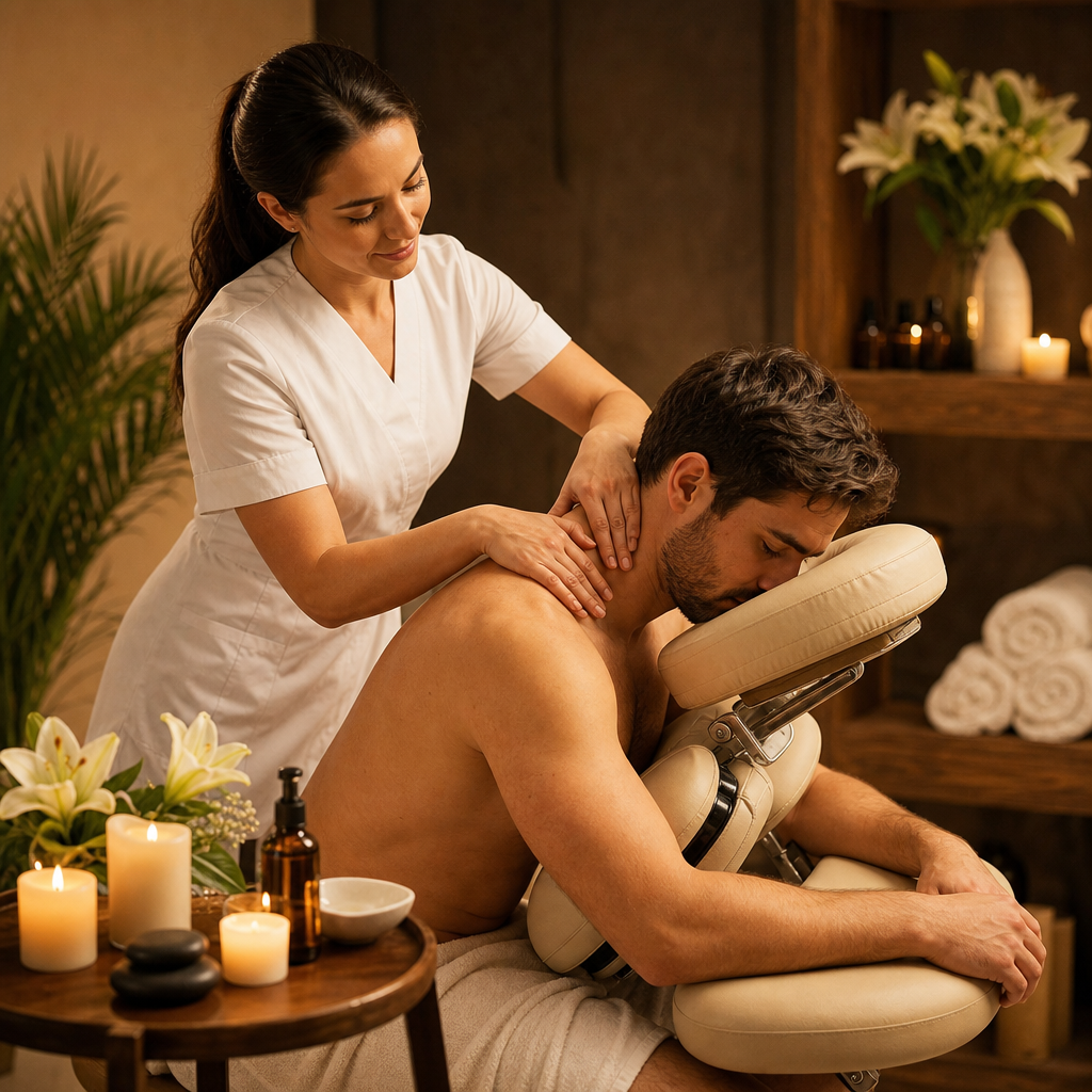 Massage session at K Spa and Bodywork