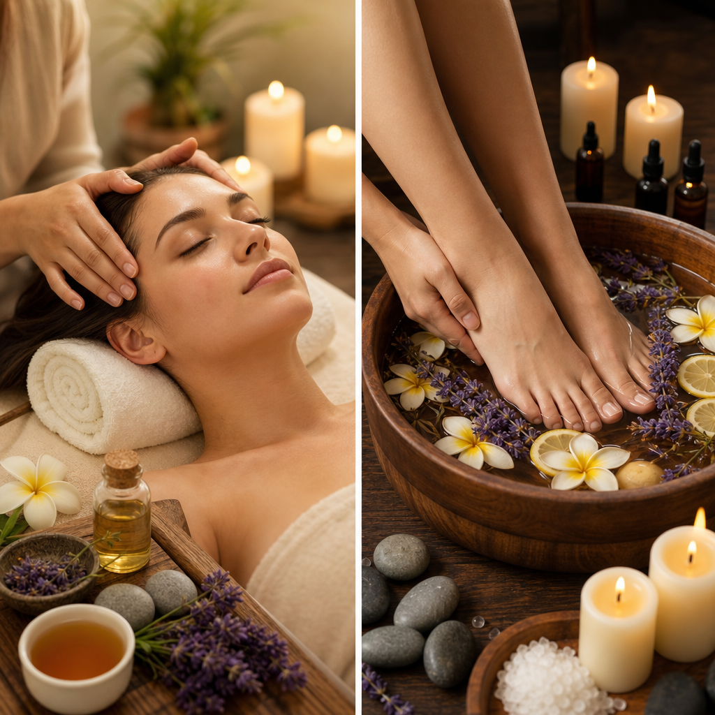 Asian woman relaxing during a spa treatment